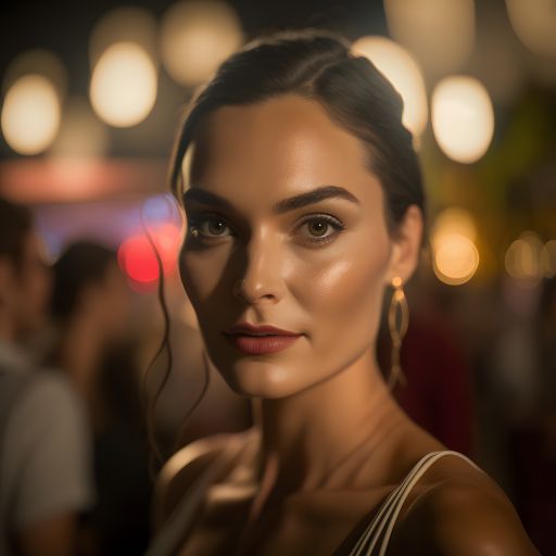 Portrait of woman at nightclub