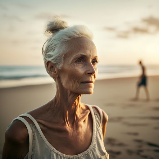 Woman Walking at a Tropical Beach During Golden Hour