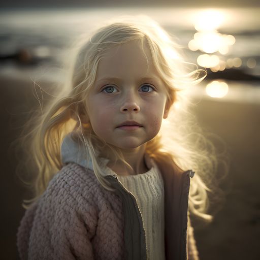 Swedish Seaside Stroll: A Cute Kid's Portrait