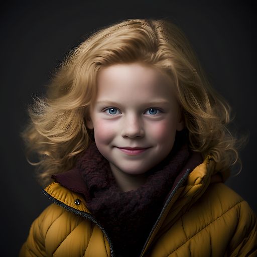 Portrait of a child against a gray background