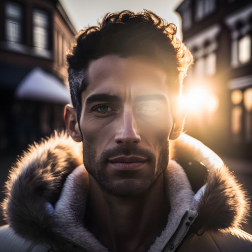 Winter in Amsterdam: A Portrait of a Man on the Streets