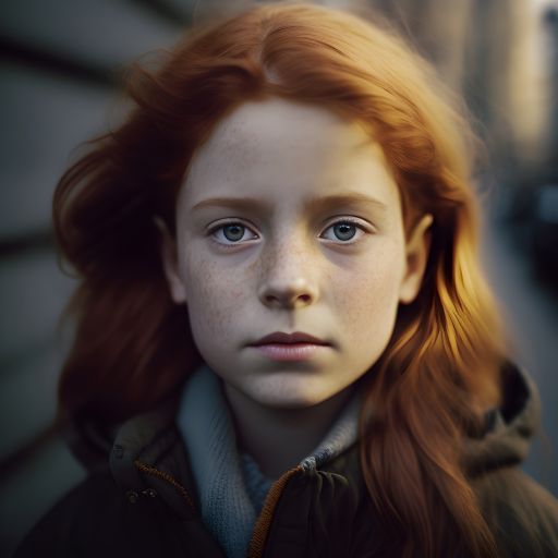 Inquisitive Red-Haired Kid: A Street Portrait